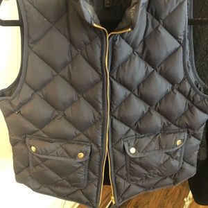 J Crew Navy puffer vest